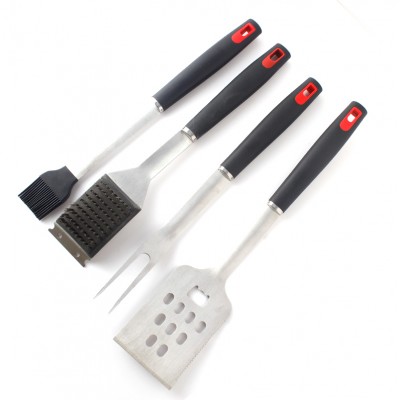 Wholesale Multi BBQ Tools Set Including Tong Steel Wire Cleaning Brush With FDA Certificate