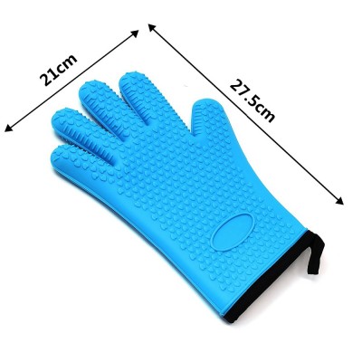 FDA LFGB Multi-Colored Reusable Skidproof BBQ Grill Silicone Glove For Cooking Baking Barbecue Potholder